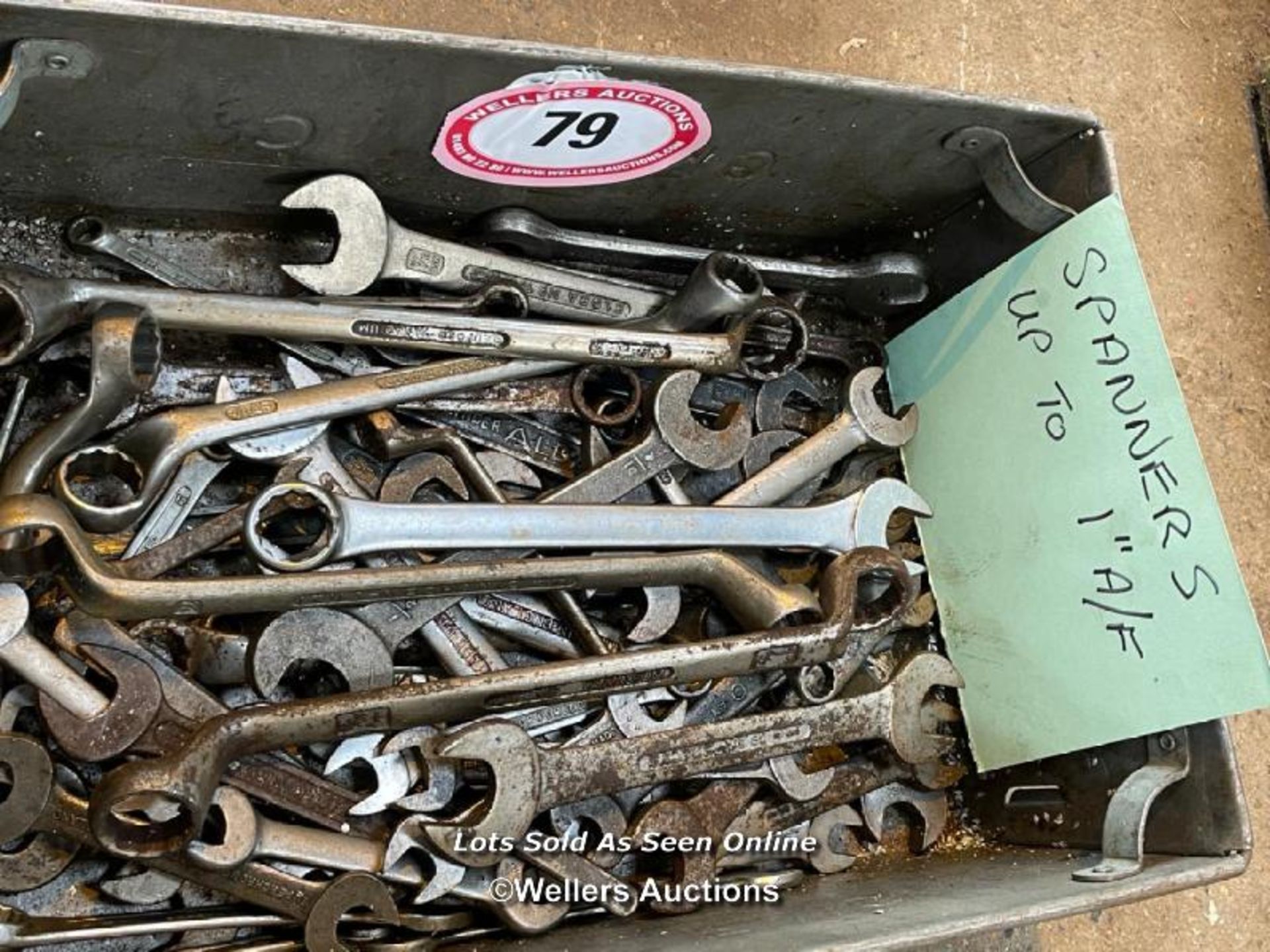 LARGE QUANTITY OF SPANNERS, UP TO 1" AF