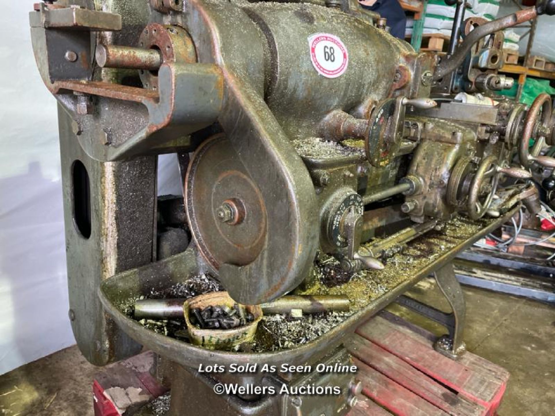 H. W. WARD AND SON CAPSTAN 2A LATHE, 3 PHASE, INCL. 3 JAW CHUCK, IN WORKING ORDER - Image 3 of 9