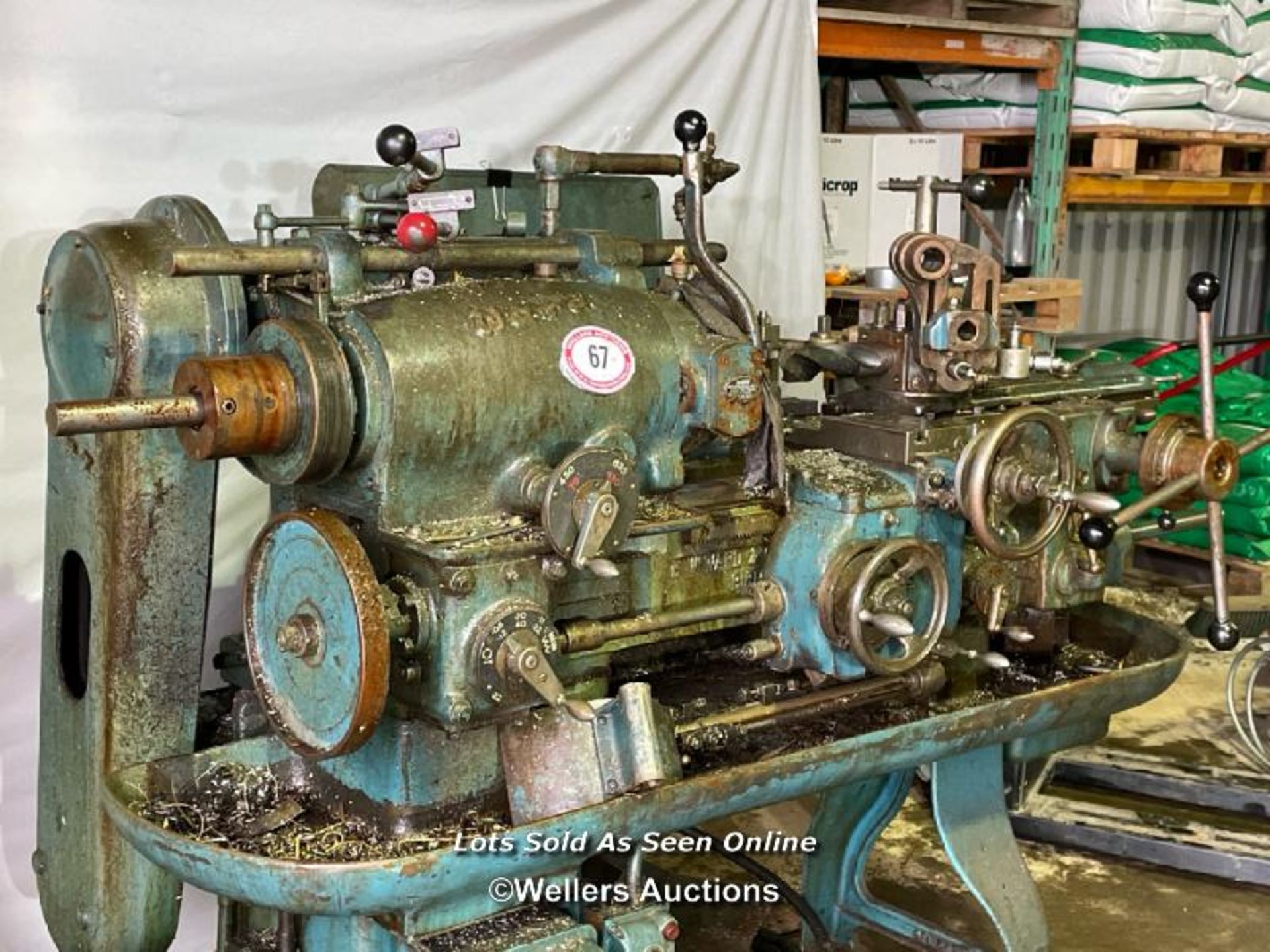 H. W. WARD AND SON CAPSTAN 2A LATHE, 3 PHASE, INCL. 3 JAW CHUCK, IN WORKING ORDER - Image 3 of 9