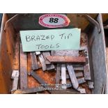 TRAY OF BRAZED TIP TOOLS