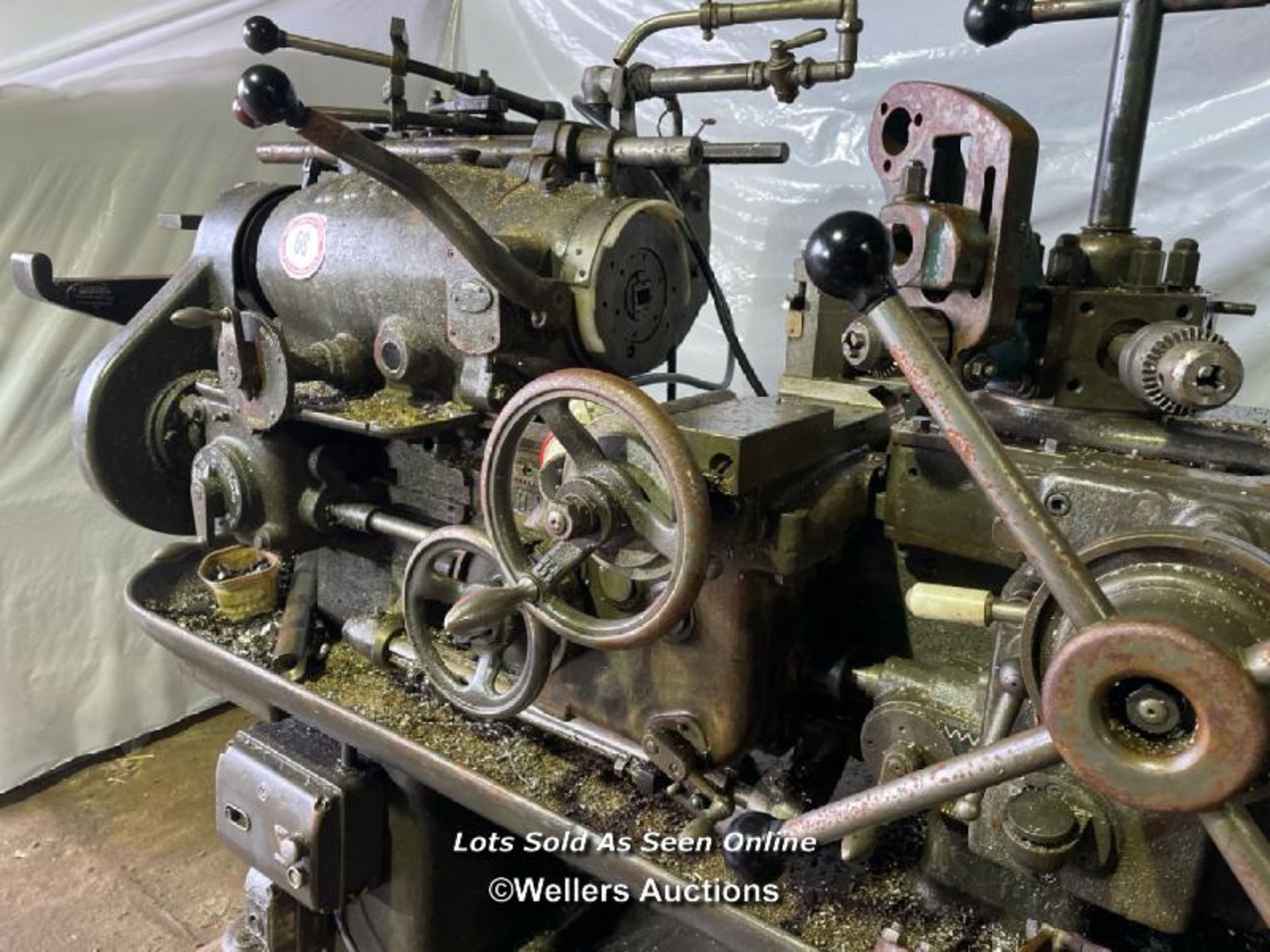 H. W. WARD AND SON CAPSTAN 2A LATHE, 3 PHASE, INCL. 3 JAW CHUCK, IN WORKING ORDER - Image 4 of 9