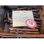 LARGE QUANTITY OF TAPER SHANK DRILLS, NO.3 MORSE