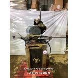 MEC BROWN 75 3 PHASE ROTARY SAW, INCL. QTY OF BLADES, SOME NEW, IN WORKING ORDER