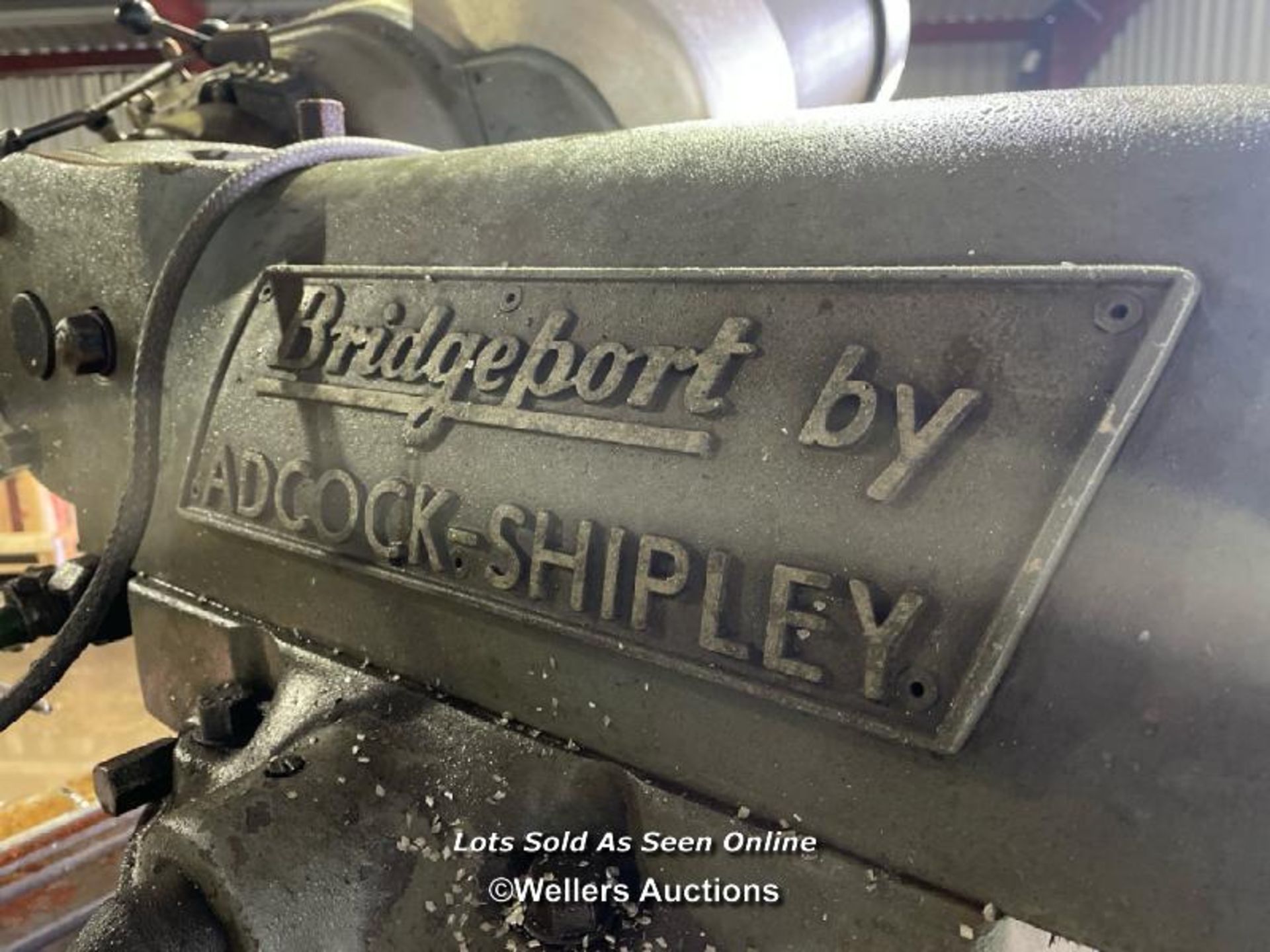 BRIDGEPORT BY ADCOCK AND SHIPLEY LTD. VERTICAL MILL, 3 PHASE, WITH ACU-RITE III DIGITAL READ OUT, - Image 8 of 9