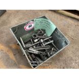 BOX OF SPANNERS, SOCKETS, KEYS AND C SPANNERS
