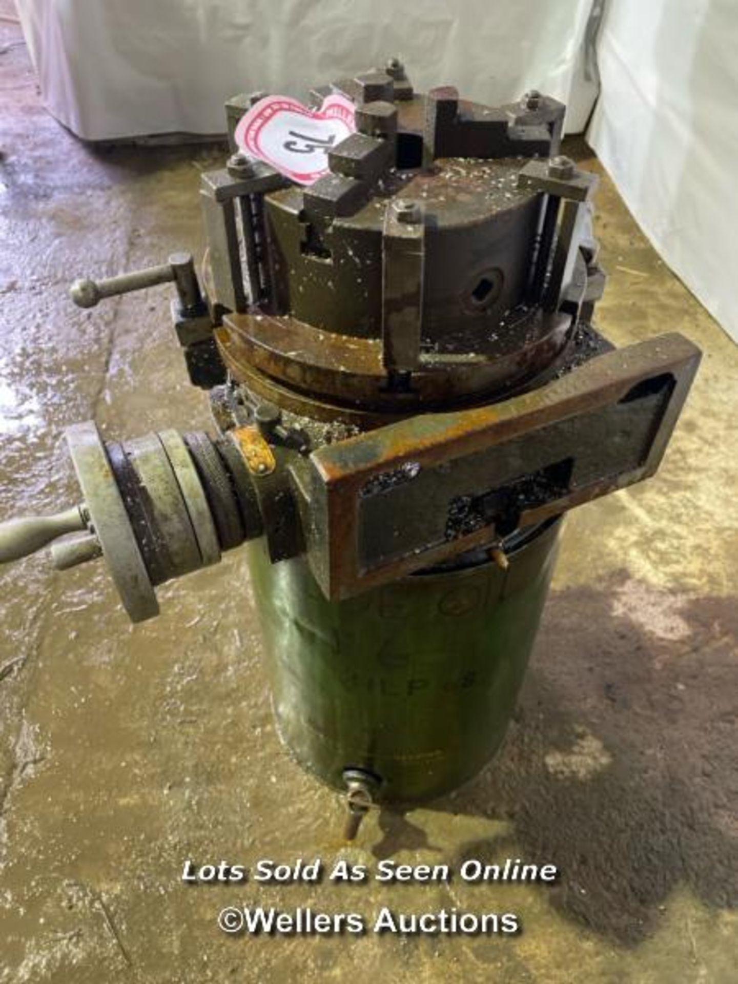 ROTARY TABLE MADE BY EXCEL MACHINE TOOLS COVENTRY, WITH MOUNTED 3 JAW CHUCK - Bild 4 aus 5