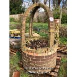 WISHING WELL GARDEN BED FEATURE, 165CM H X 110CM DIA