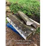 FOUR PIECES OF STONE COPING, 160CM L