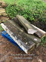 FOUR PIECES OF STONE COPING, 160CM L