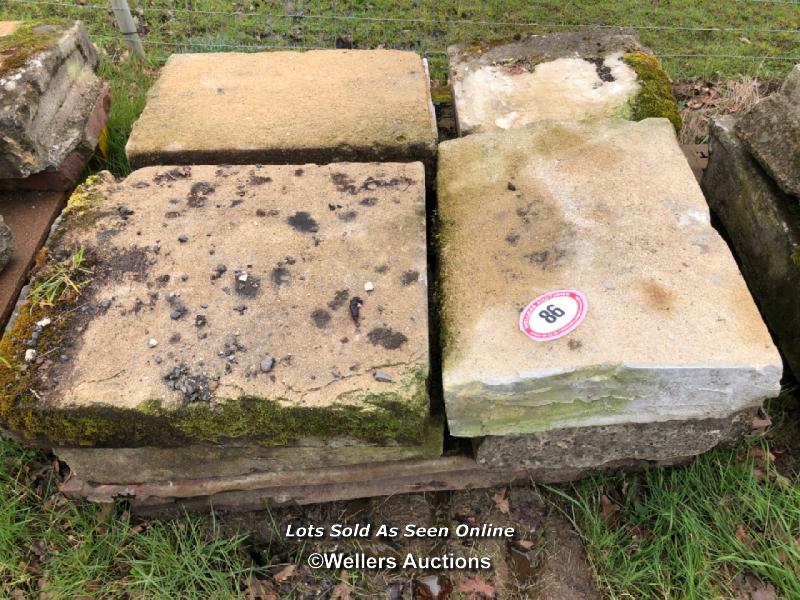EIGHT PIECES OF MIXED STONE/CONCRETE COPING, LARGEST 61CM L X 46CM W - Image 2 of 4