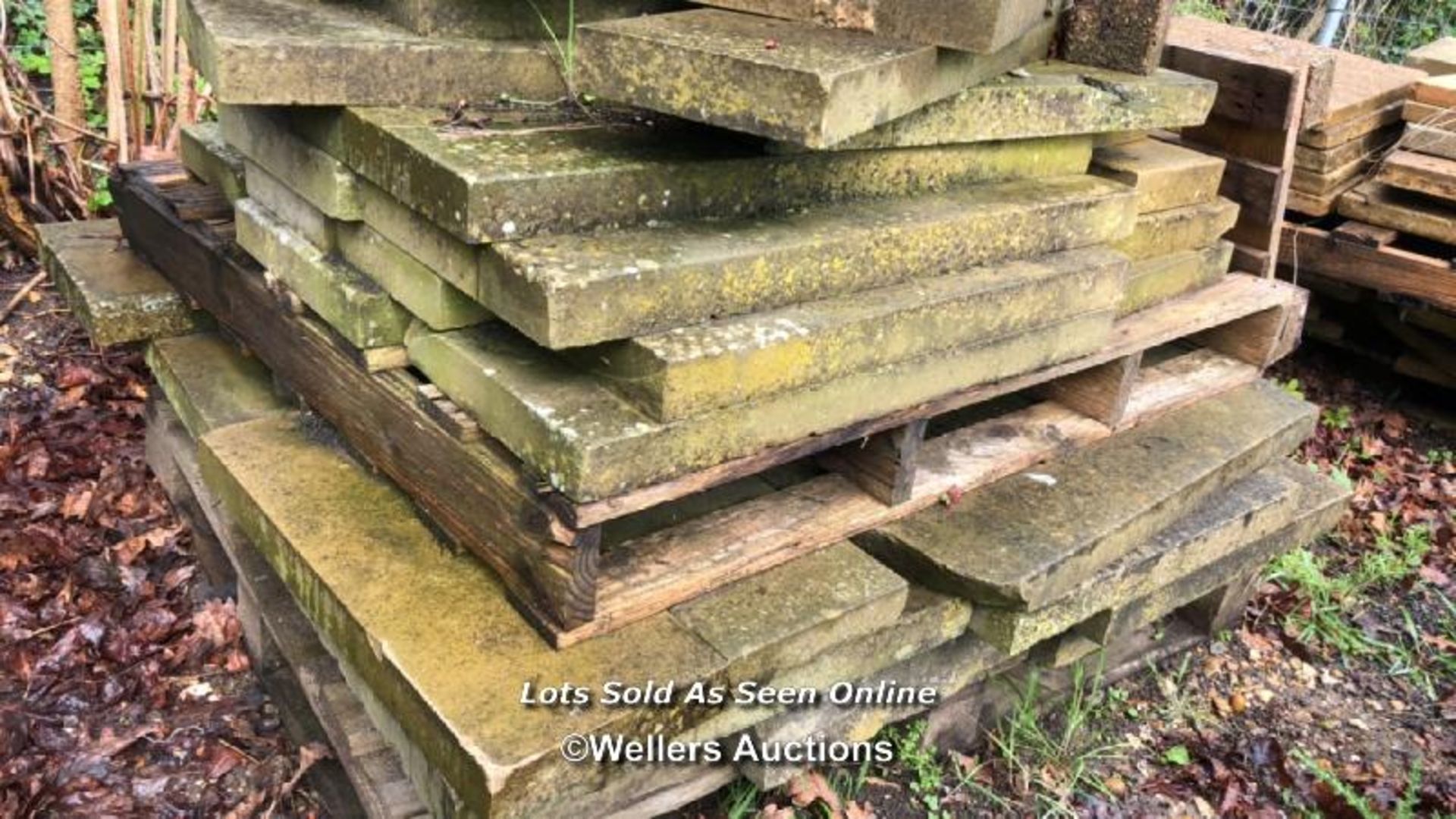 PALLET OF YORKSTONE PAVING, ASSORTED SIZES, APPROX. 54CM L X 30CM W X 5CM D - Image 3 of 3