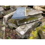 QUANTITY OF STONE COPING ETC, LARGEST 92CM L X 35CM W