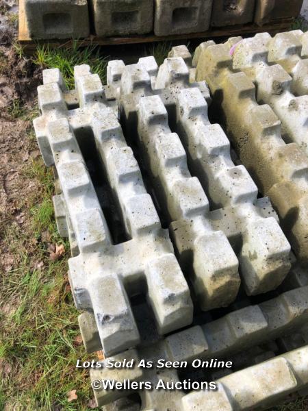 LARGE QUANTITY OF CONCRETE DRAINAGE GRATES FOR PERMEABLE CARPARKING, EACH APPROX. 60CM L X 40CM W