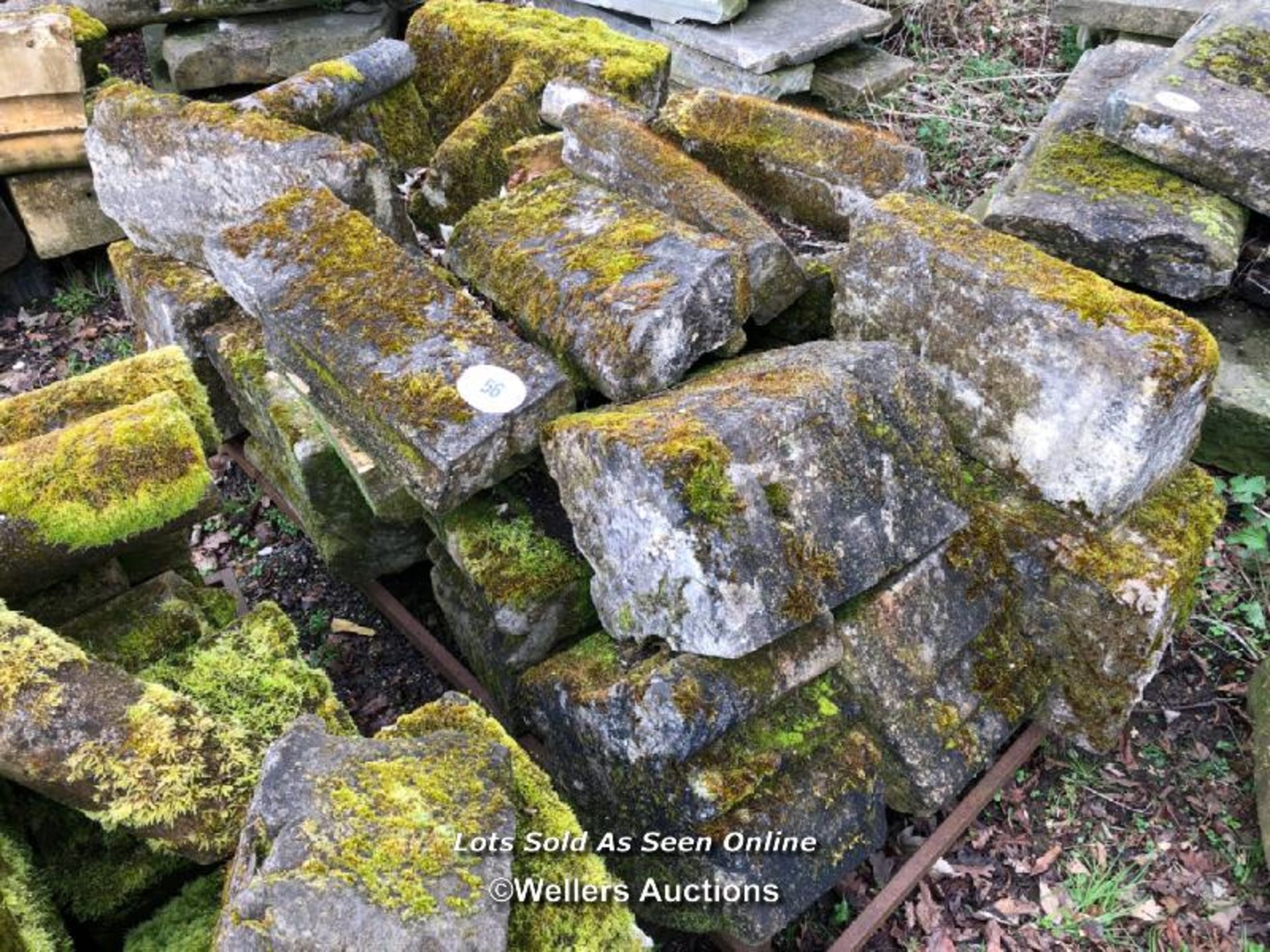 LARGE QUANTITY OF STONE COMPONENTS, FROM AN ARCHWAY OR ENTRY SURROUND