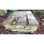 PALLET OF RECLAIMED YORKSTONE PAVING, ASSORTED SIZES, APPROX. 87CM L X 30CM W X 5CM D