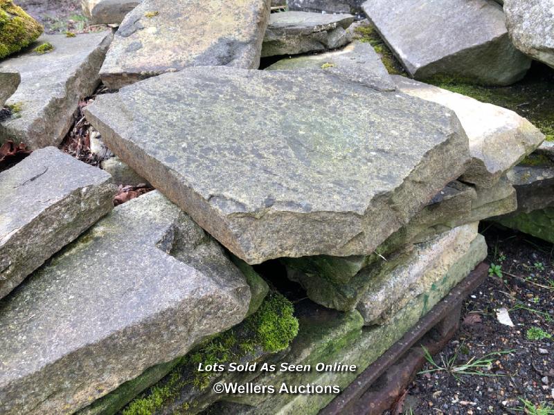 LARGE QUANTITY OF YORKSTONE CRAZY PAVING, APPROX. 40CM W X 40CM W - Image 3 of 3