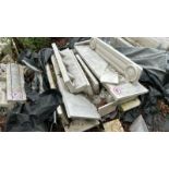 PALLET FULL OF MARBLE FIREPLACE COMPONENTS