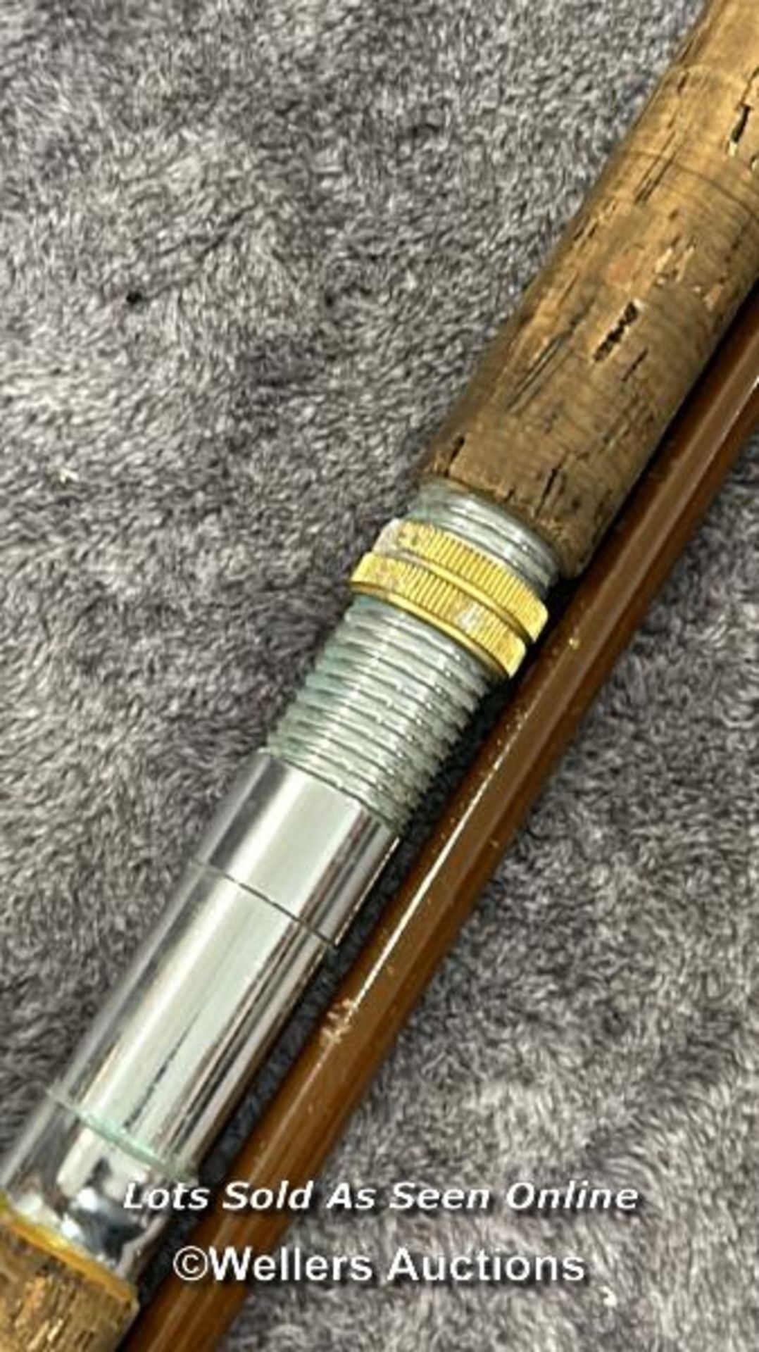 Vintage E.T. Barlow Vortex "Valiant" hand made beach casting fishing rod, 12ft long with case, - Image 4 of 6