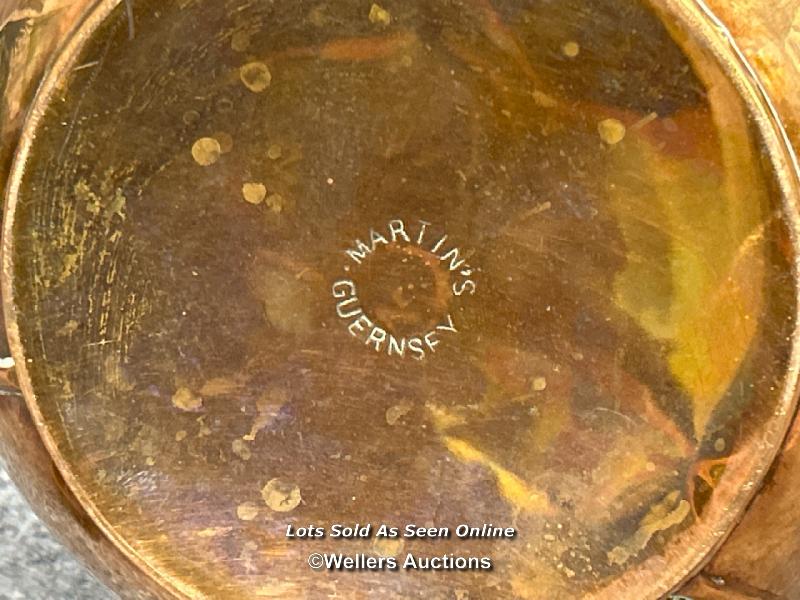 Copper Guernsey milk churn, damaged lid handle, 27cm high / AN22 - Image 5 of 6