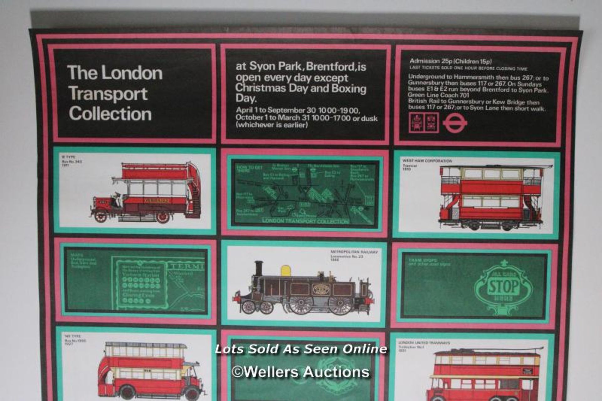 Original London Transport poster, c1970's - Bild 3 aus 3
