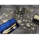 Large collection of silver plate including cuttlery / AN42