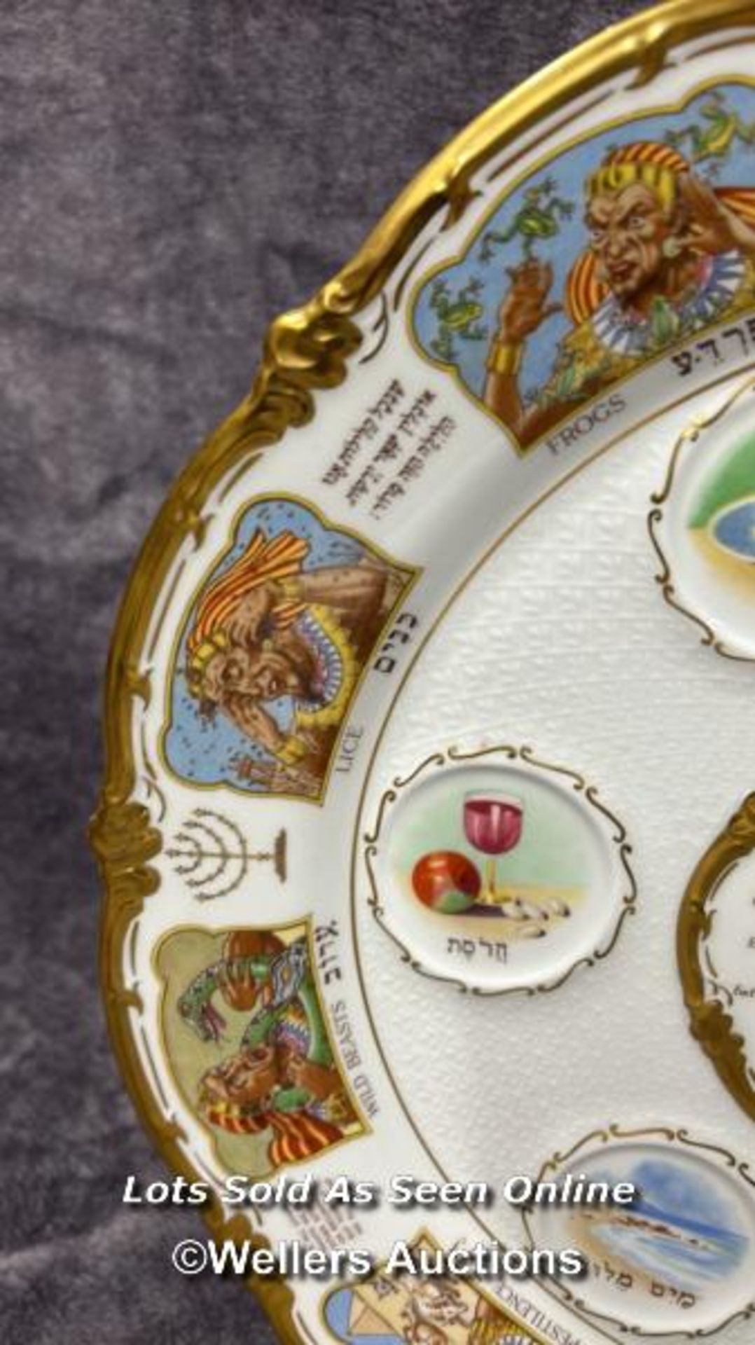 A Royal Cauldon Passover Sederdish no.8894.59, 41cm diameter / AN8 - Image 4 of 7