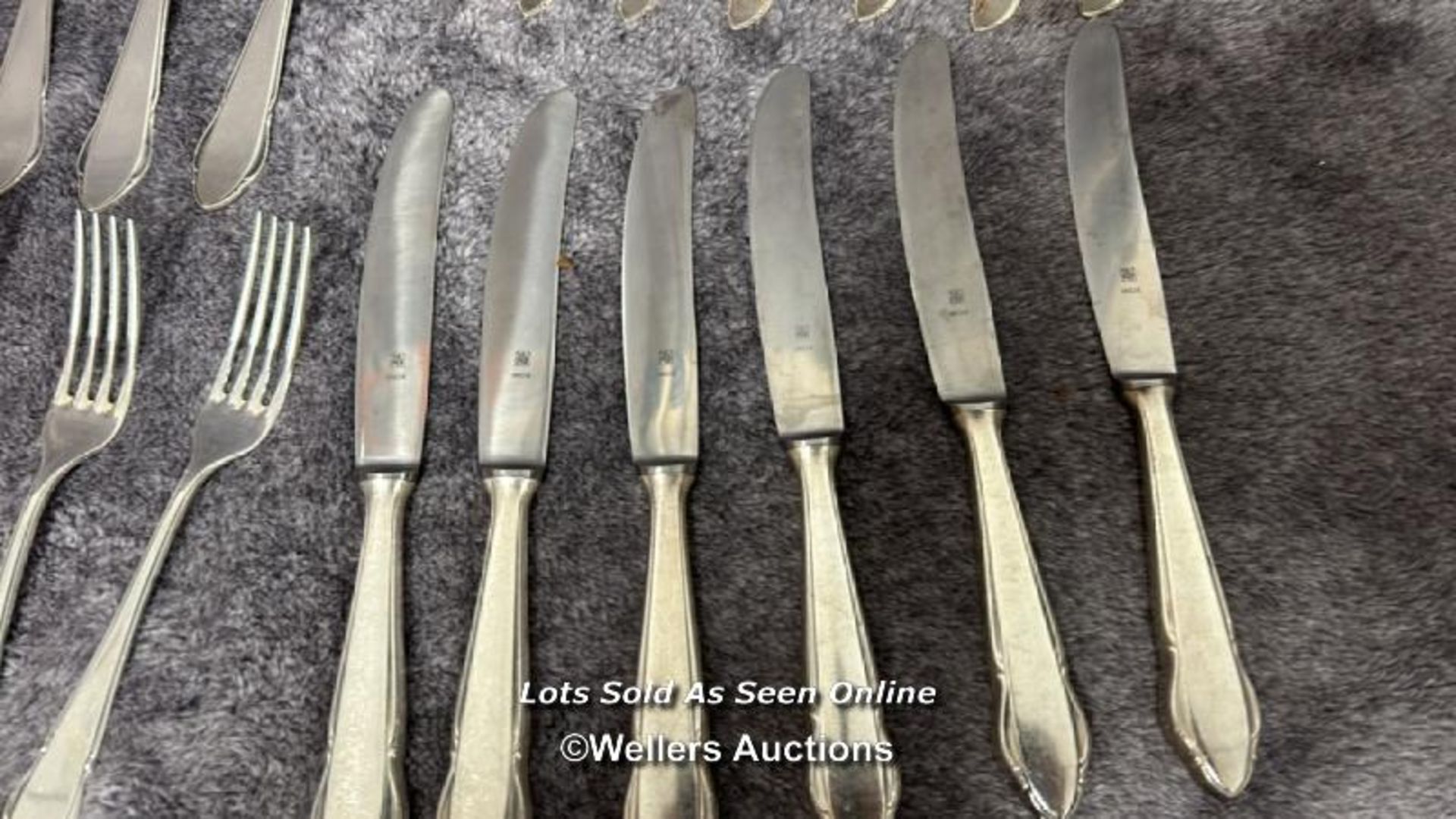 Mainly WMF silver plate cuttlery (36) with other cutlery including a fork from Harrod's and a George - Image 4 of 20