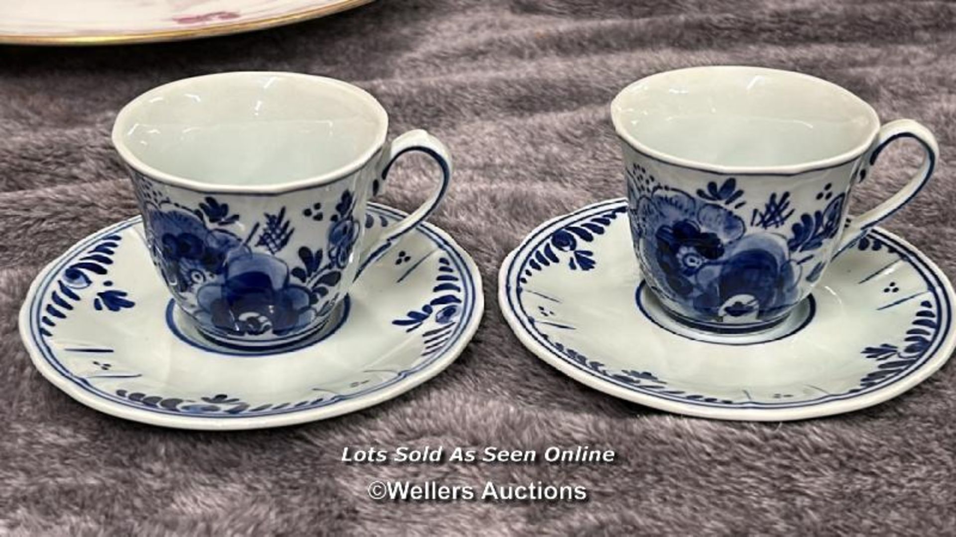 Assorted chinaware, mainly Miessen also with Royal Doulton floral coffee cups and Delfs coffee - Image 20 of 24