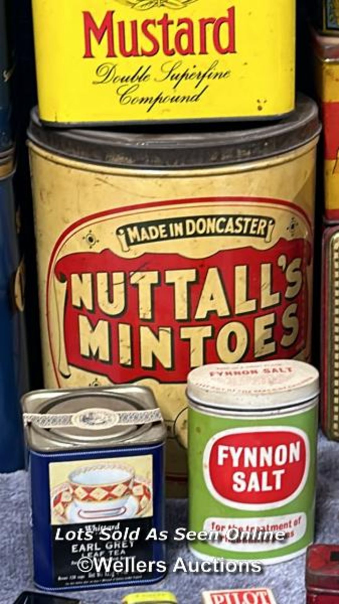 Assorted vintage tins including Sovereign Creamy Whirls, Thornton's Toffee, Nosegay Tobacco and - Image 5 of 10
