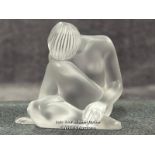 Lalique 'Nude Reve' frosted crystal figurine, 6.5cm high, signed / AN2