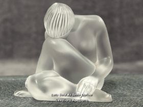 Lalique 'Nude Reve' frosted crystal figurine, 6.5cm high, signed / AN2