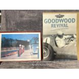 Goodwood Revival 2004 poster, 55 x 68cm and framed Edward Hopper gas station print, 70 x 50cm / AN25