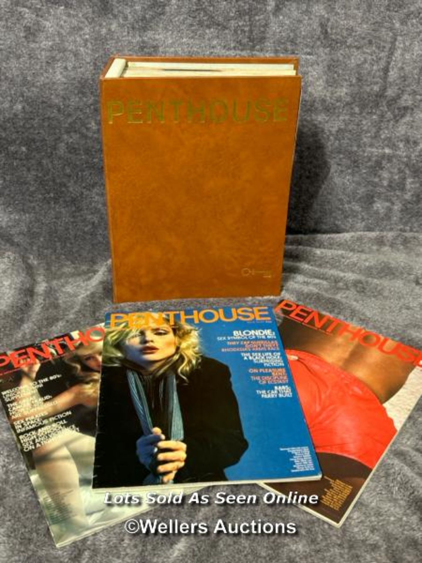 Vintage 1980 Penthouse magazines vol.15 issues 1-12 in binder with three issues from vol.14 / AN32
