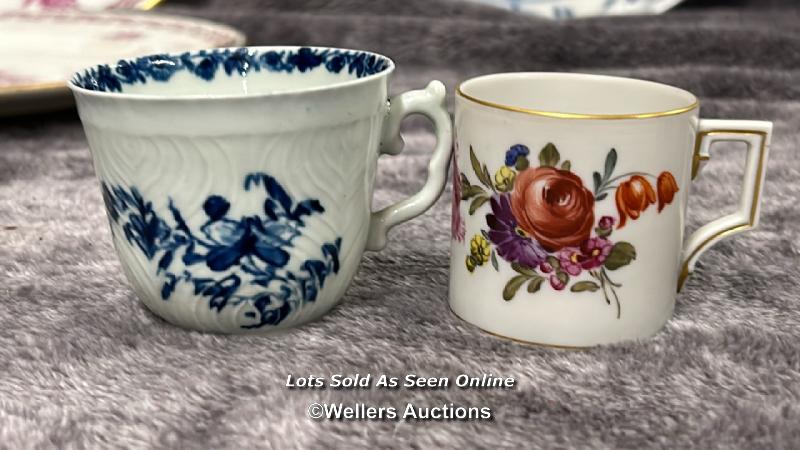 Assorted chinaware, mainly Miessen also with Royal Doulton floral coffee cups and Delfs coffee - Image 18 of 24