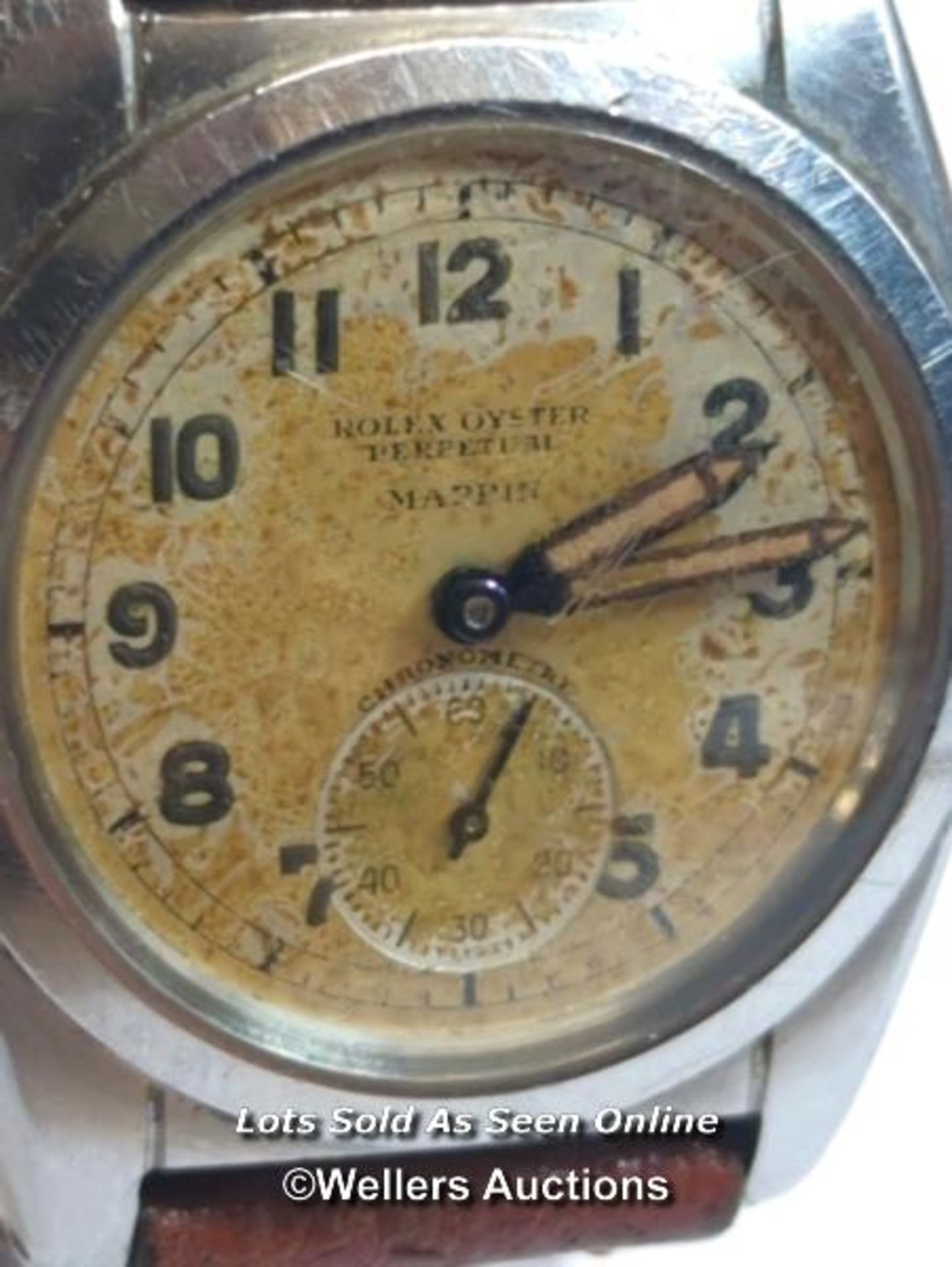 Gents Rolex Oyster Perpetual 1930's stainless steel wristwatch with Arabic numerals and subsidiary - Image 2 of 17
