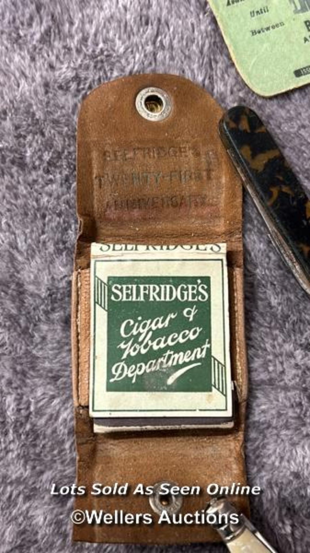 Vintage Selfridge's matches, two Isle of Wight Southern Railway tickets dated August 1933, selection - Image 2 of 8