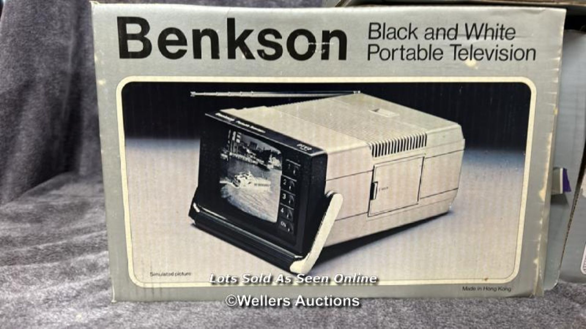 Three boxed vintage Benkson portable 5" B/W televisions, from the private collection of the - Image 2 of 5