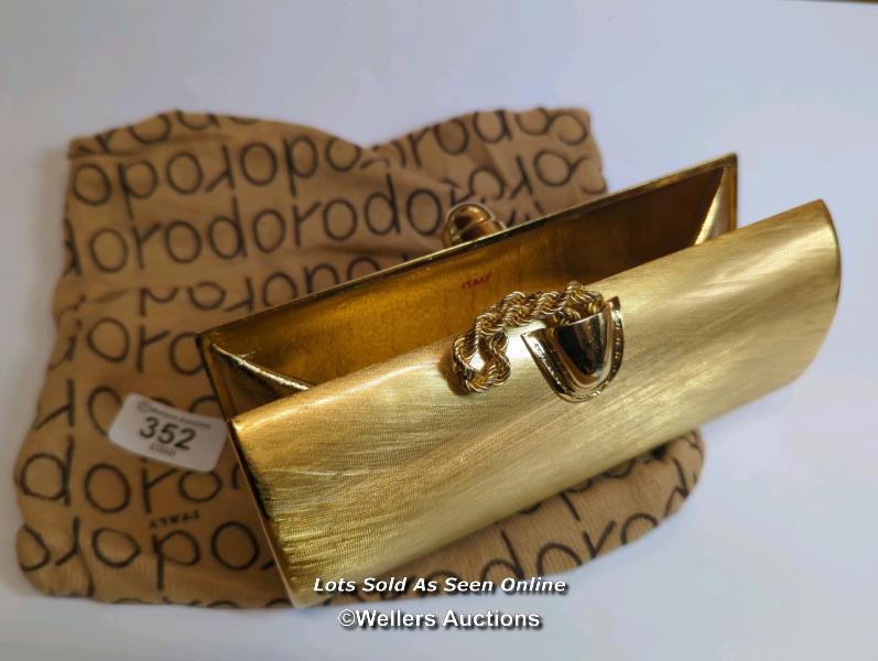 Rodo designer gilt metal clutch bag / SF