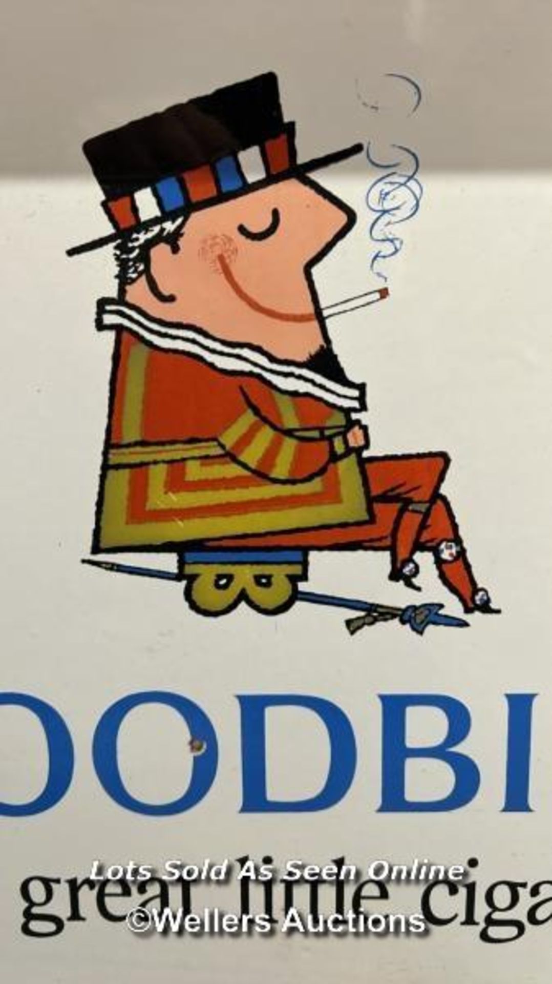 Vintage enamel tobacco sign "WOODBINE - the great little cigerette", 50x41cm - Image 3 of 6
