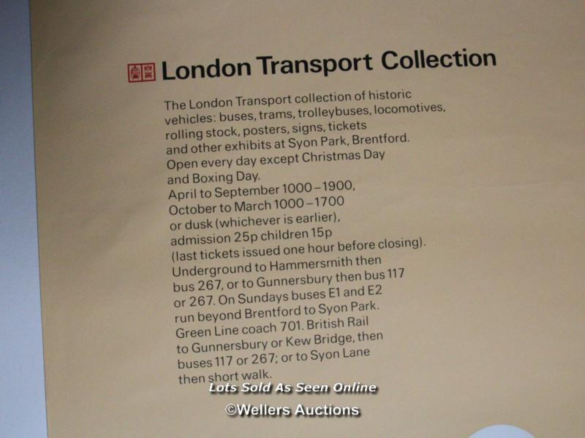 Original London Transport poster by Tom Eckersley, 1975 - Image 2 of 4