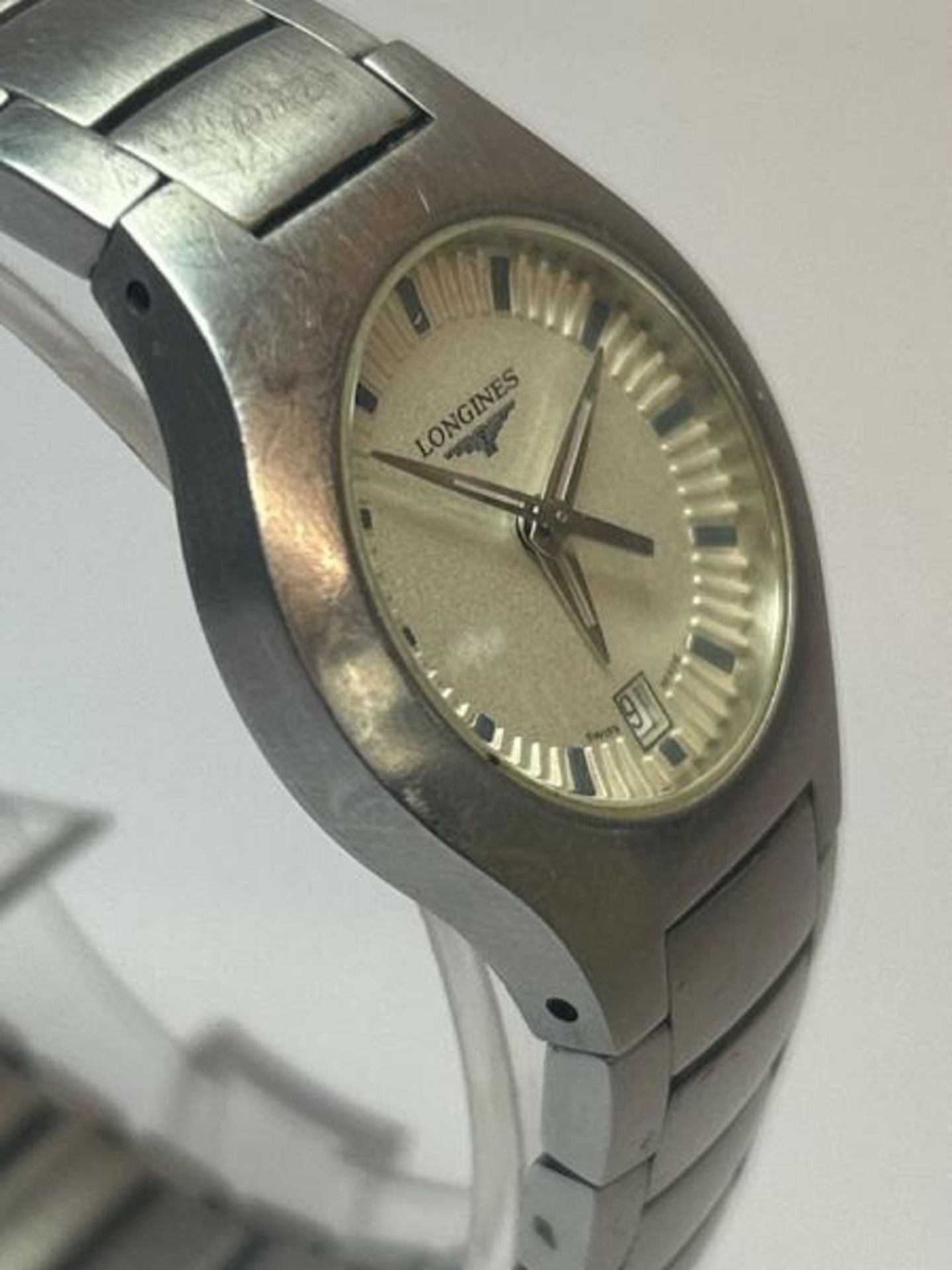 Longines stainless steel ladies bracelet watch model L3 117 4, with box / SF - Bild 3 aus 6
