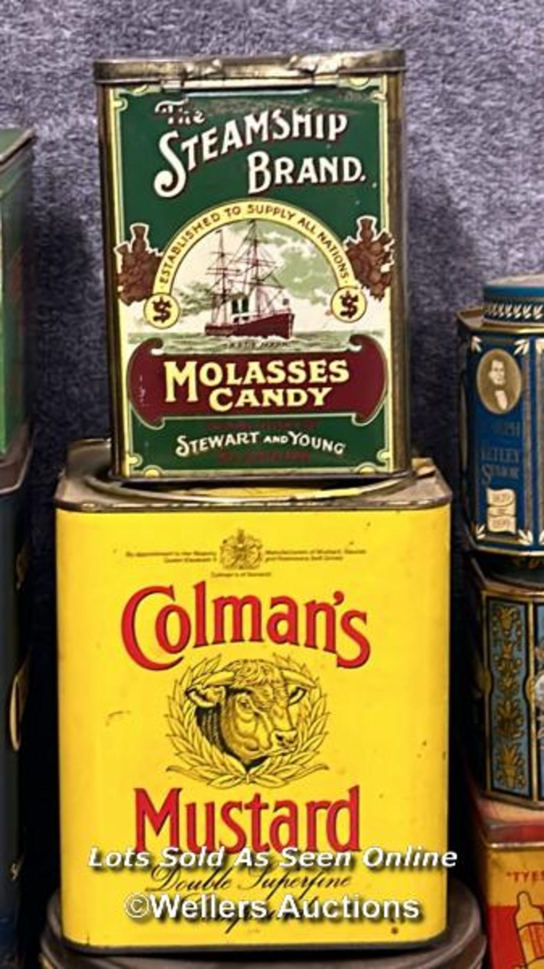 Assorted vintage tins including Sovereign Creamy Whirls, Thornton's Toffee, Nosegay Tobacco and - Image 4 of 10