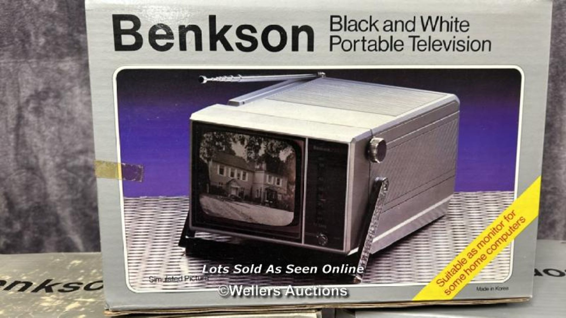 Three boxed vintage Benkson portable 5" B/W televisions, from the private collection of the - Image 3 of 5