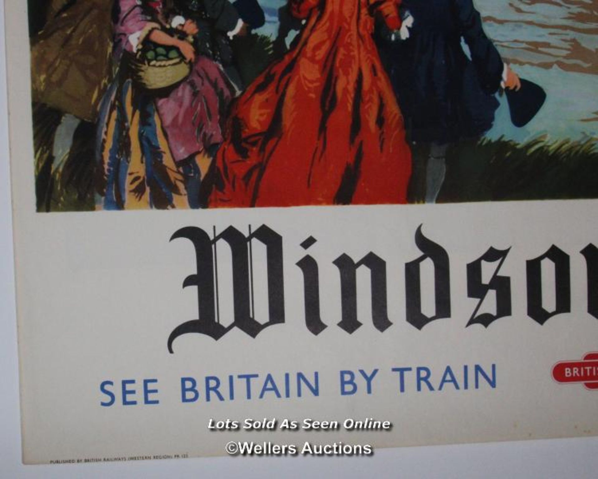 Vintage British Railways poster 'Windsor - See Britain By Train' by Gordon Nicoll double royal,25 - Image 5 of 6