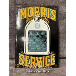 Vintage Morris Service enamel advertising sign, 18x26cm / AN24