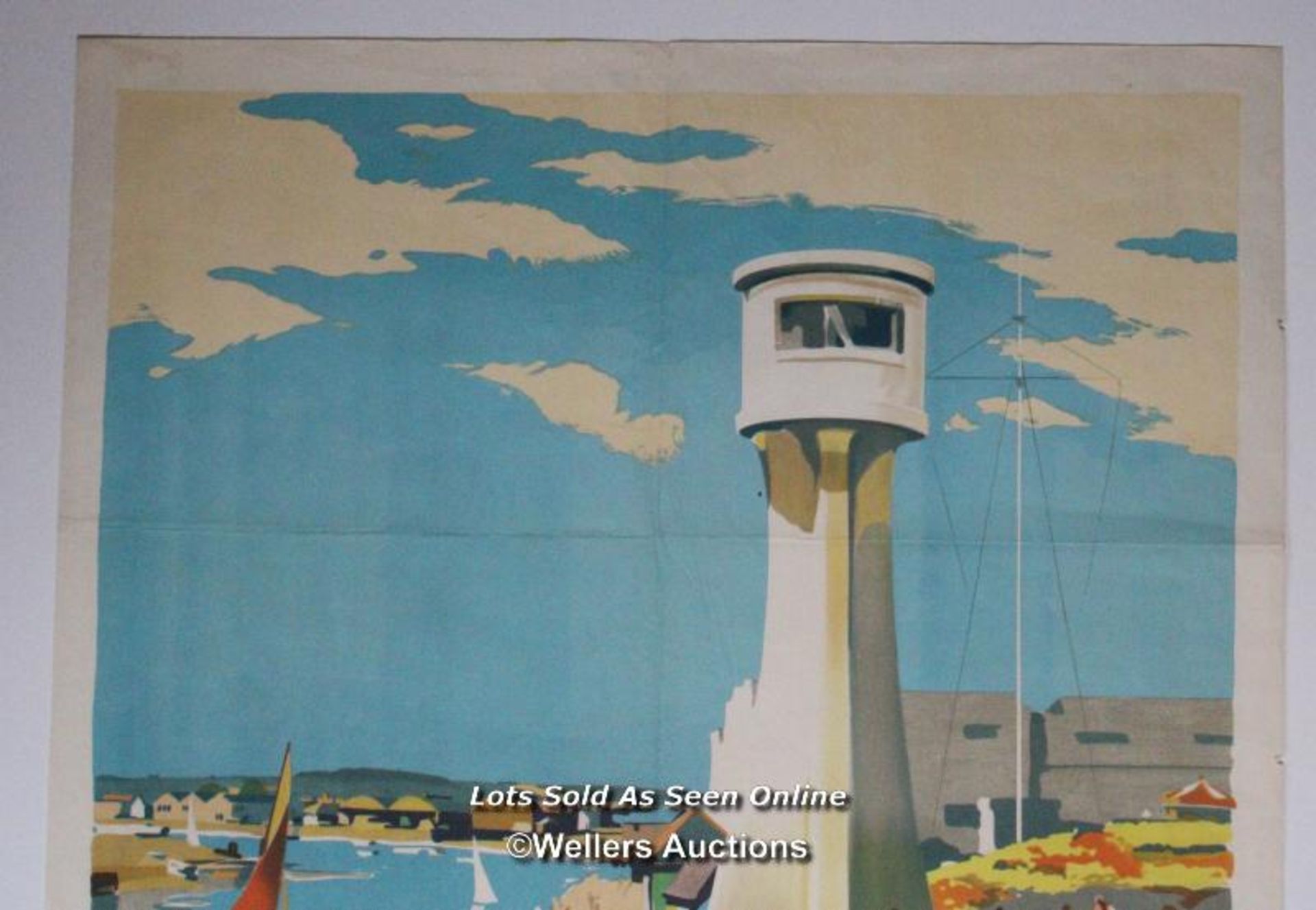 Vintage British Railways poster 'Littlehampton For Sands and Sunshine - Frequent Electric Trains - Image 8 of 9