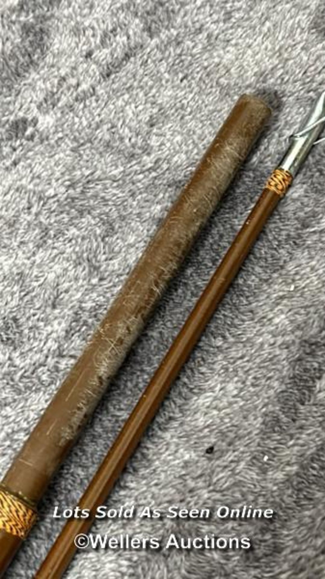 Vintage E.T. Barlow Vortex "Valiant" hand made beach casting fishing rod, 12ft long with case, - Image 3 of 6