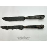 Two antique table knives dated 1821 & 1823 / AN43