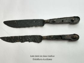Two antique table knives dated 1821 & 1823 / AN43