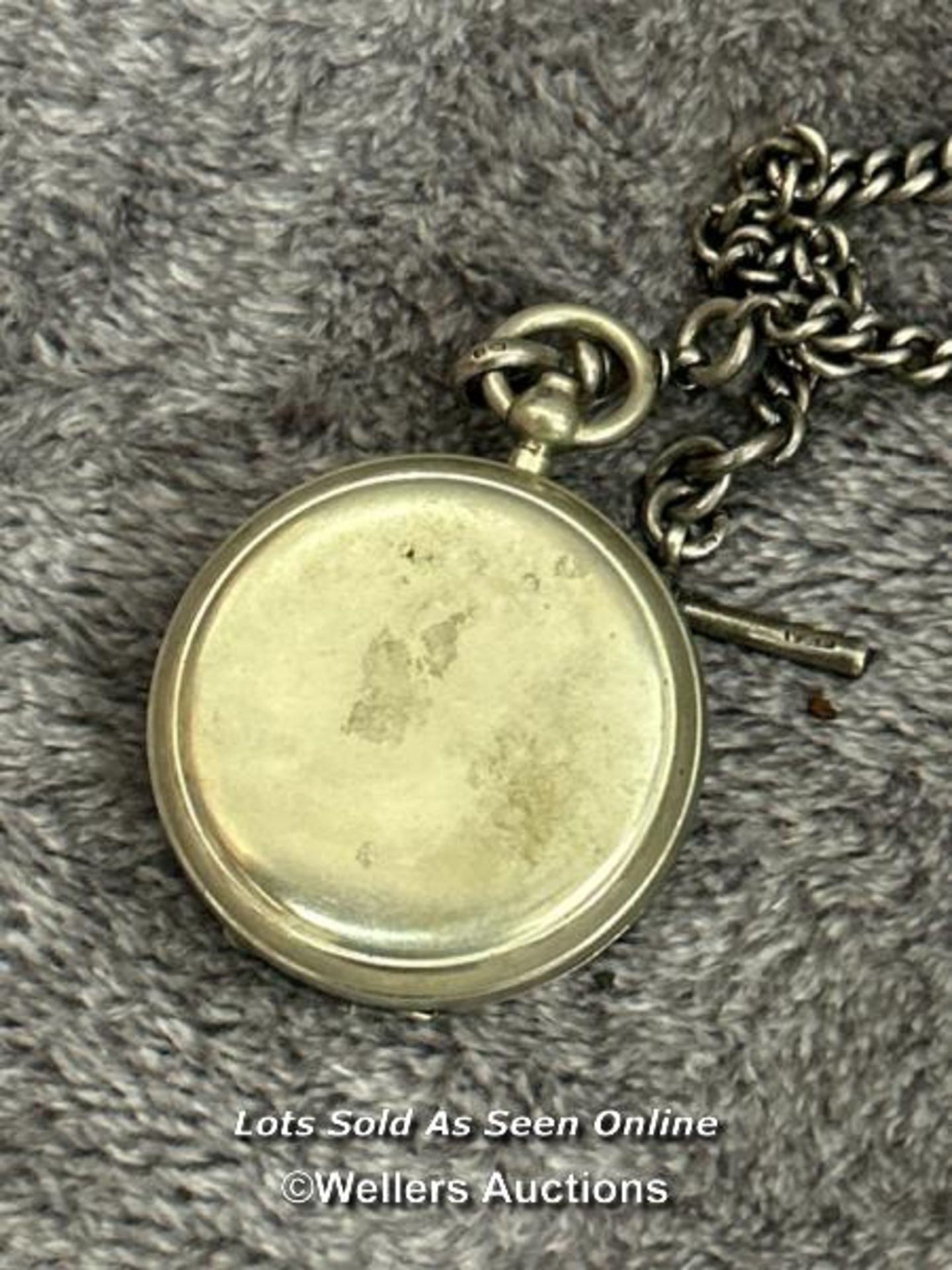 A floating compass with hallmarked silver chain and silver hallmarked button hook / T42 - Image 3 of 6